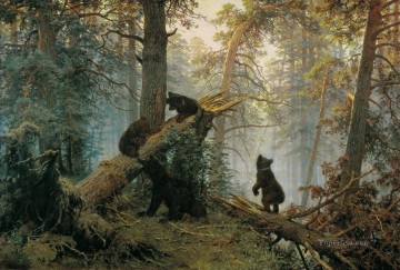 動物 Painting - 松林の朝 1889 クマ